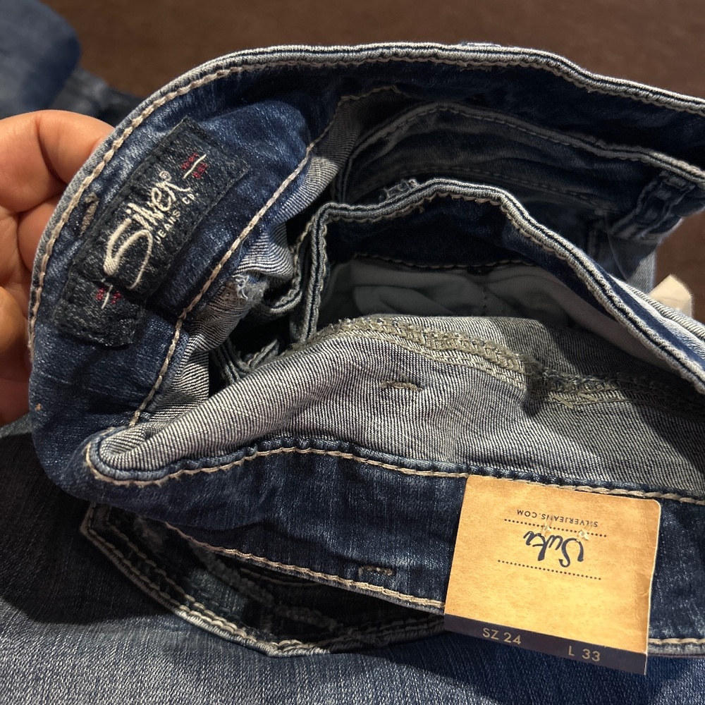 Maurice’s Silver Jeans Bootcut Size 24